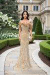 252GL5226 - SPAGHETTI STRAPS OFF SHOULDER RUFFLES