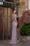 252GL5226 - SPAGHETTI STRAPS OFF SHOULDER RUFFLES