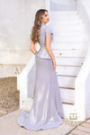 252M5306 - Mock 2 Piece Long MOB Dress