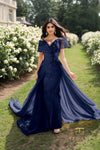252M5308 - Off Shoulder Long MOB Dress