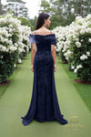 252M5308 - Off Shoulder Long MOB Dress