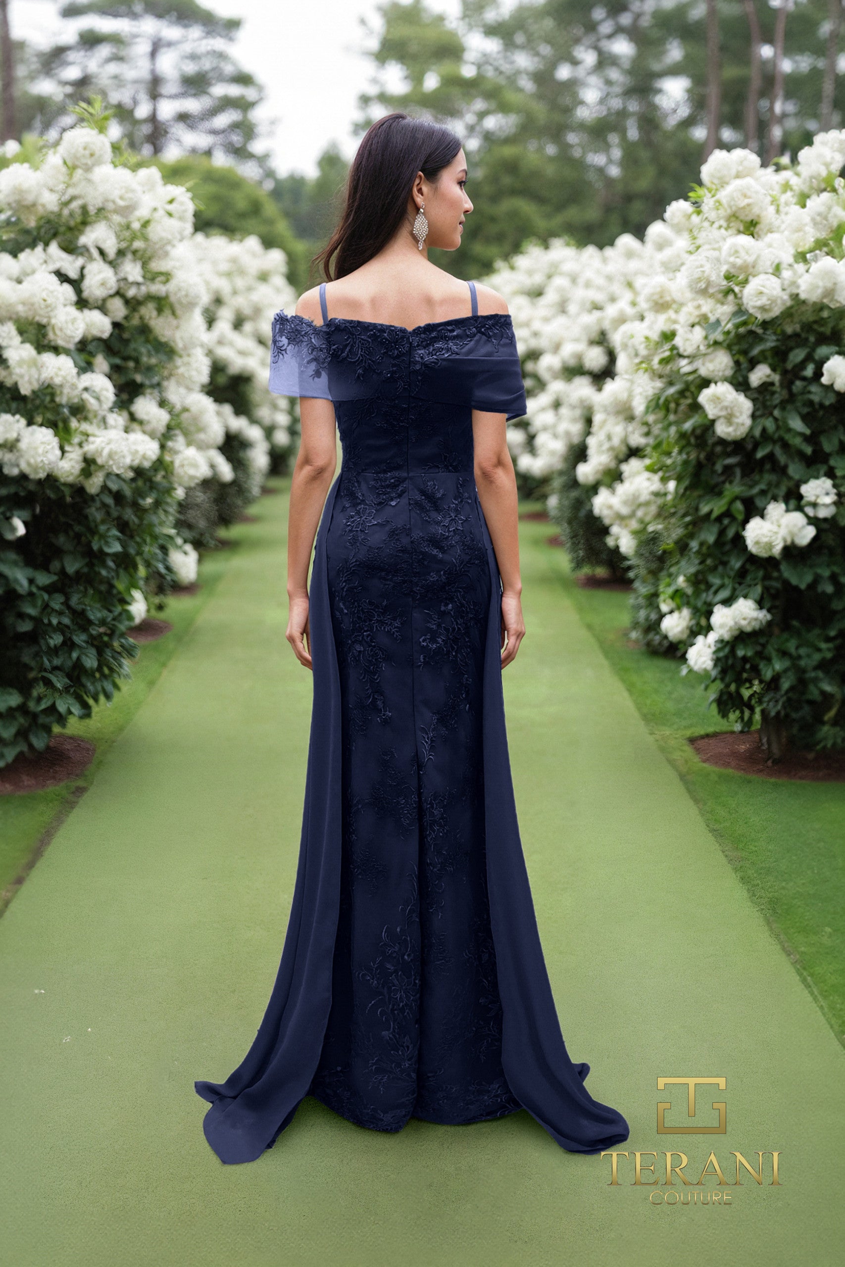 252M5308 - Off Shoulder Long MOB Dress