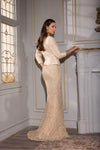 252M5310 - Mock 2 Piece Long MOB Dress