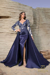252M5311 - Over Skirt Long MOB Dress