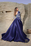 252M5311 - Over Skirt Long MOB Dress