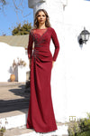 252M5341 - Bodycon Long MOB Dress