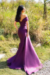 252M5342 - Side Train Long MOB Dress