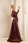 252M5344 - Side Train Long MOB Dress