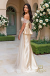 252M5357 - Side Train Long MOB Dress