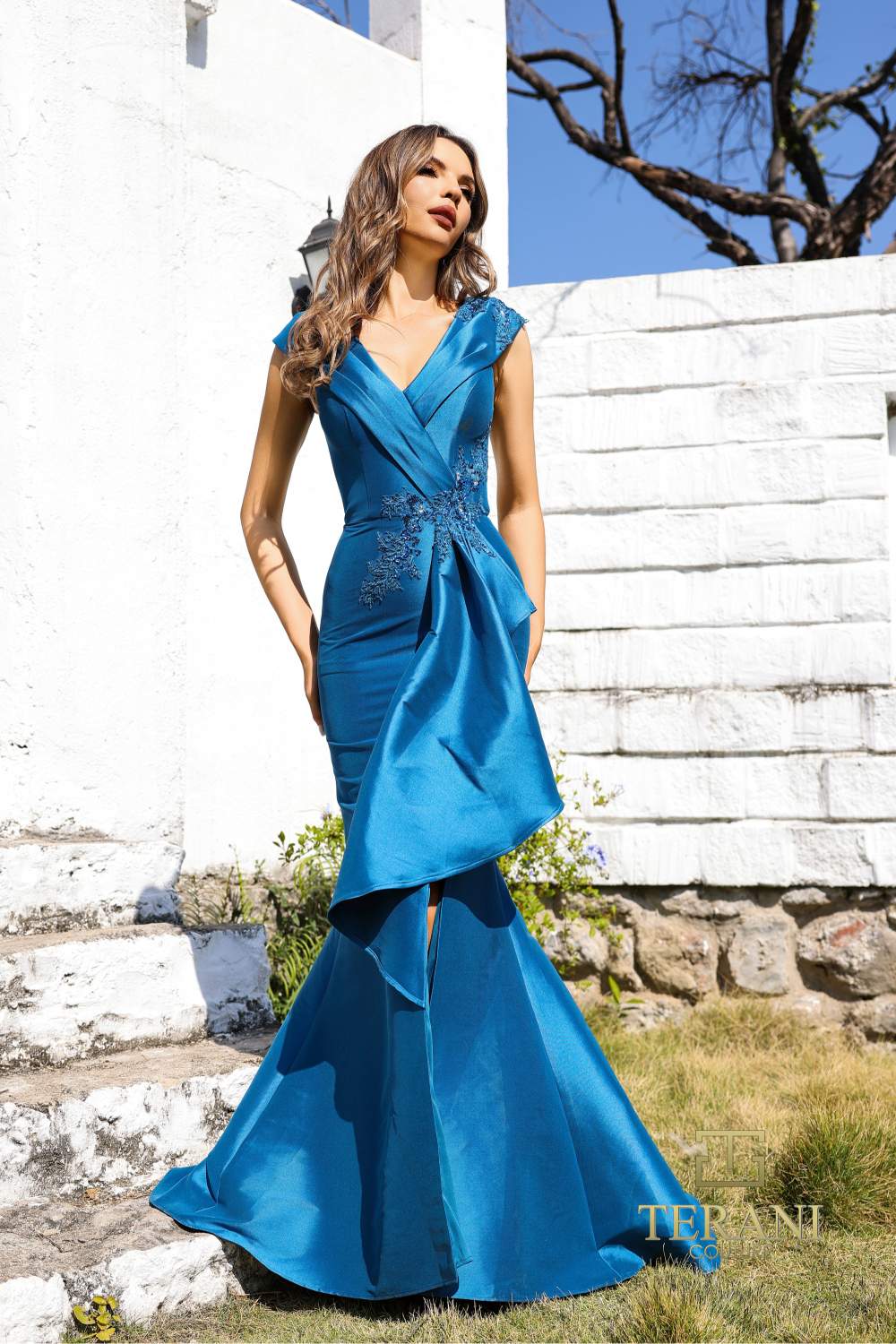 252M5359 - Bodycon Long MOB Dress