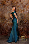 252M5364 - Side Peplum Long MOB Dress