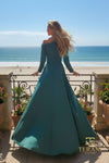 252E5108 - Fit and Flare Long With Overskirt Evening Dress