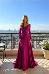 252E5108 - Fit and Flare Long With Overskirt Evening Dress