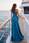 252E5116 - Bodycon Long With Overskirt Evening Dress