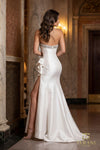 252E5131 Sleevless Stretch Mikado Trumpet Evening Dress