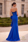 252E5131 Sleevless Stretch Mikado Trumpet Evening Dress