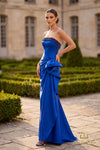252E5131 Sleevless Stretch Mikado Trumpet Evening Dress