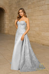 252E5134 - Fit and Flare Long With Overskirt Evening Dress