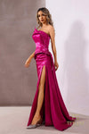 252E5150 - Fit and Flare Long Evening Dress