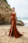 252E5150 - Fit and Flare Long Evening Dress