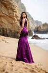 252E5516 - Fit and Flare Long Evening Dress