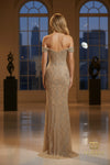 Off-Shoulder Sweetheart Beaded Tulle Sheath Gown - 252GL5208
