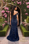 252GL5227 - Bodycon Long Gold Dress