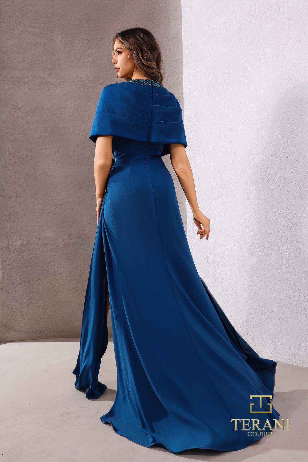 252M5304 - Fit and Flare Long MOB Dress