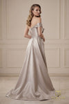 252M5309 - One Shoulder Fit and Flare Long MOB Dress