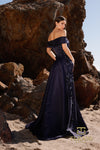 252M5317 - Off Shoulder Long Long MOB Dress