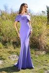 252M5347 - Cold Shoulder Long MOB Dress