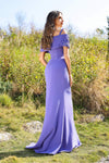 252M5347 - Cold Shoulder Long MOB Dress
