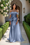 252M5357 - Side Train Long MOB Dress