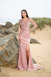 252M5377 - Fit and Flare Long Long Sleeves MOB Dress