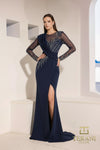 252M5377 - Fit and Flare Long Long Sleeves MOB Dress