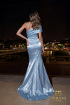 Asymmetric One-Shoulder Shimmer Fit & Flare Gown - 261E6227