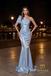 Asymmetric One-Shoulder Shimmer Fit & Flare Gown - 261E6227