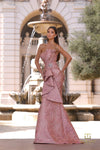 Asymmetric One-Shoulder Jacquard Mermaid Gown - 261E6269
