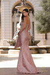 Asymmetric One-Shoulder Jacquard Mermaid Gown - 261E6269