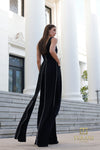 Deep V Crepe/Scuba Jumpsuit - 261E6743