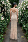 Scoop Neck Beaded Tulle Sheath Gown - 261GL6366