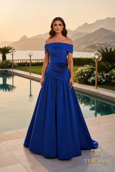 Off-Shoulder Matte Tafetta Ballgown - 261M6419