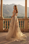 Off-Shoulder Beaded Tulle A-Line Gown - 261M6435