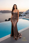 Sweetheart Foil Mermaid Gown with Slit - 261P6072