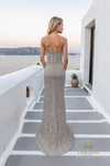 Sweetheart Lace Sheath Gown with Slit - 261P6118