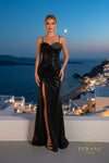 Sweetheart Sequin Jersey Mermaid Gown with Slit - 261P6160