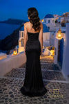 Straight Neck Satin Column Gown - 261P6217