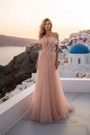 Illusion Sweetheart Mesh A-Line Gown with Slit - 261P6631
