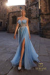 Illusion Sweetheart Mesh A-Line Gown with Slit - 261P6631
