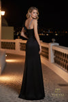 Asymmetric One-Shoulder Matte Satin Sheath Gown with Side Drape - 261E6247